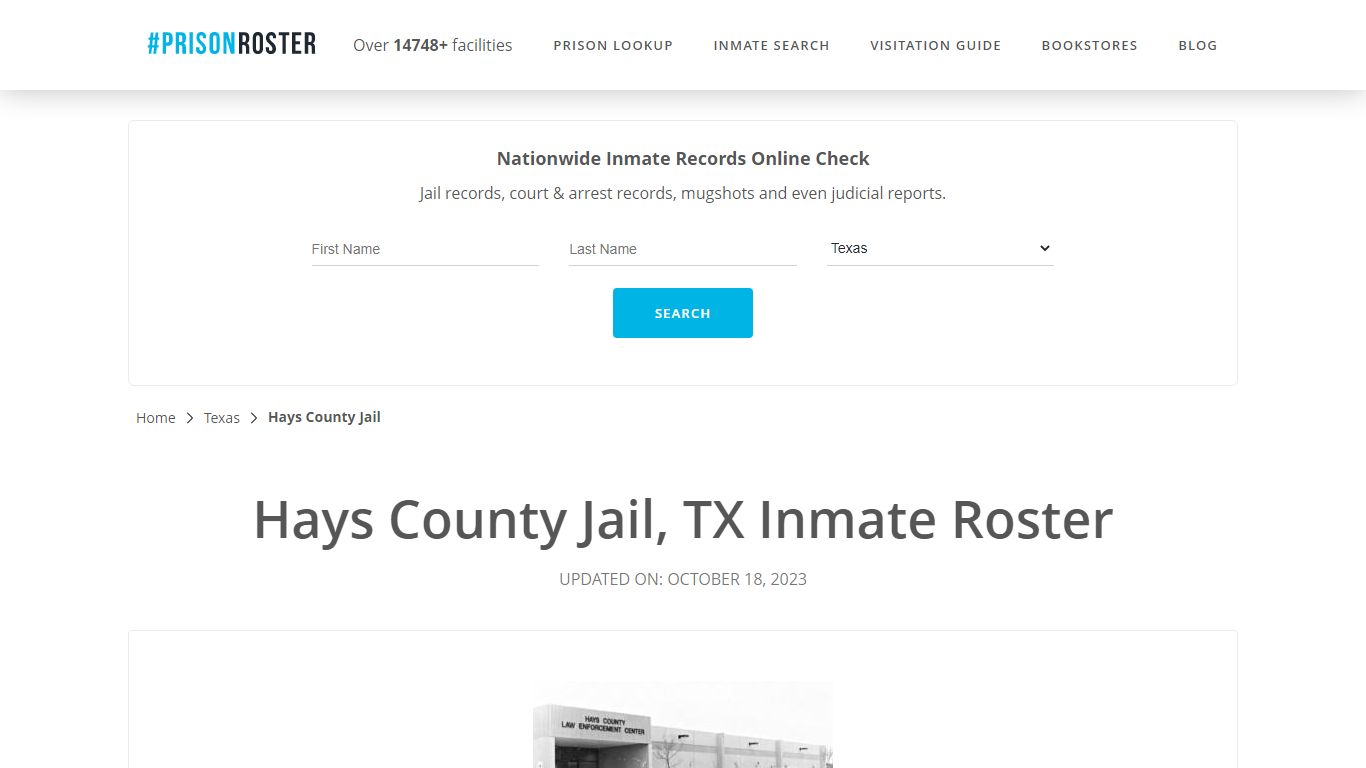 Hays County Jail, TX Inmate Roster - Prisonroster